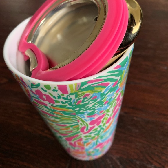 Lilly Pulitzer Pink and White Tumbler - Picture 6 of 16